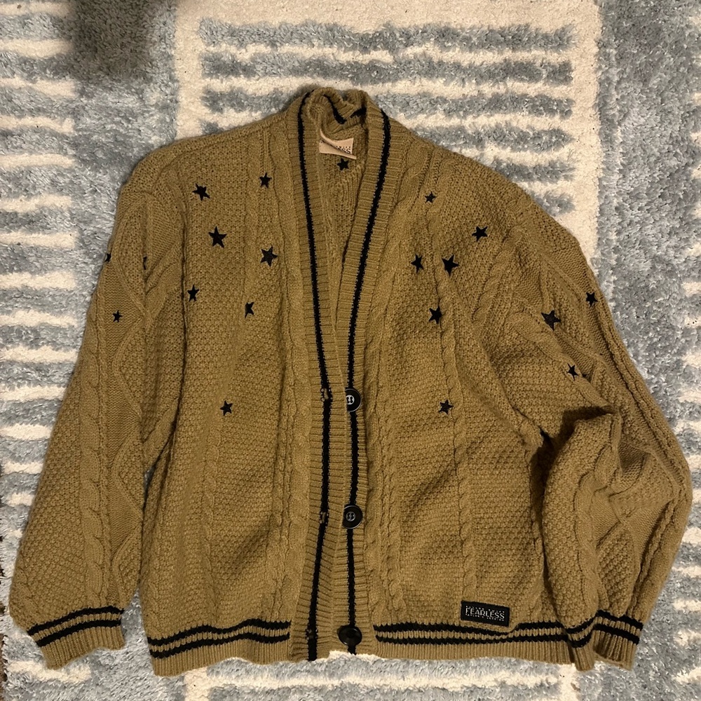 Taylor Swift Fearless Cardigan with Black Star Accents